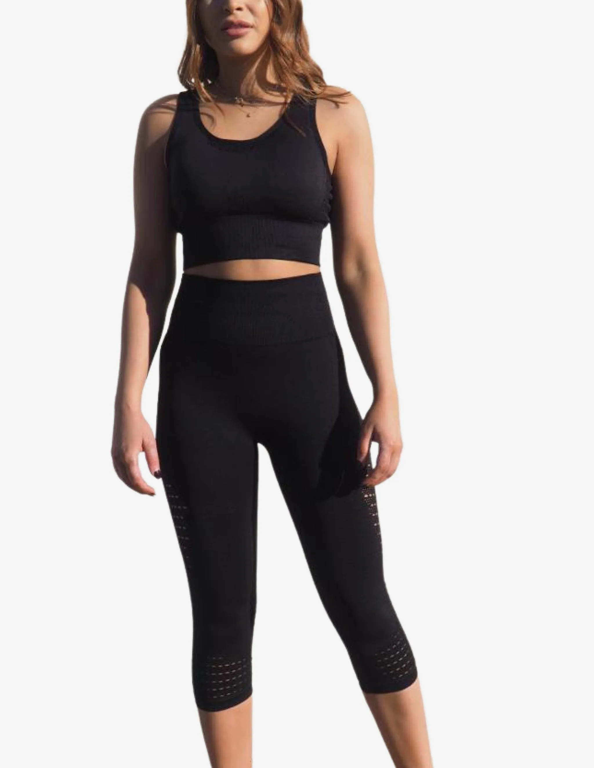 SEAMLESS MONO BLACK LEGGINGS