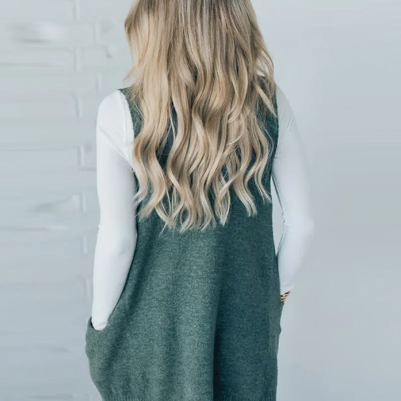 💕Seasonal Offer 49% OFF💕Women's Loose-Fit V-Neck Sweater Vest with Pockets