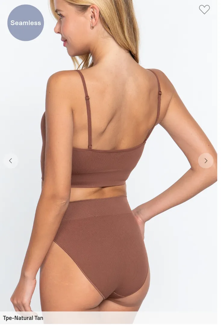 Set: Seamless V-Neck Tank and Briefs - Final Sale*