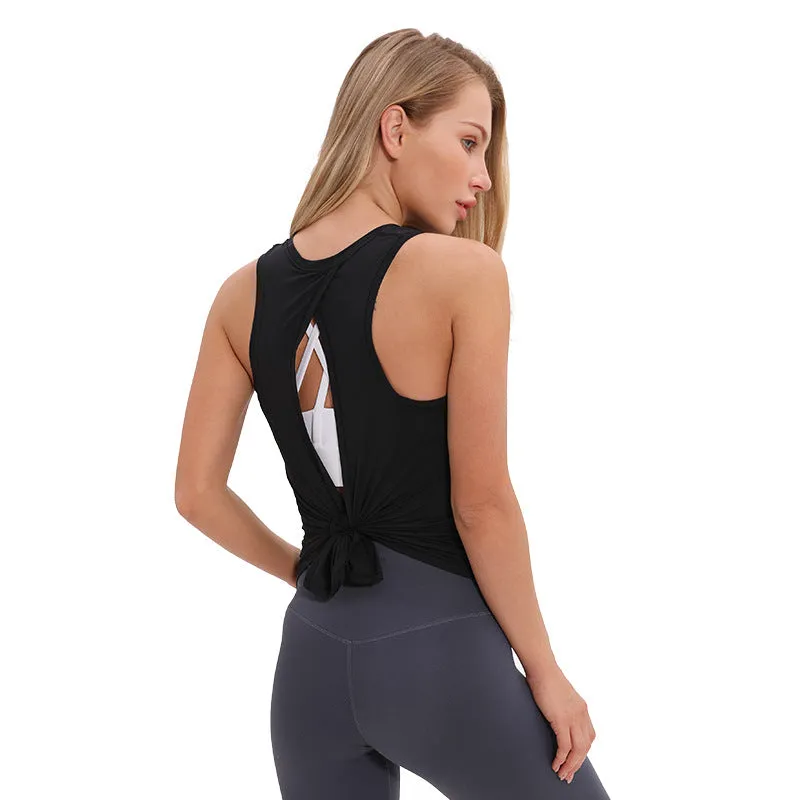 Sexy Back Gym  Crop Tank Top Dry Fast Workout Women TOP