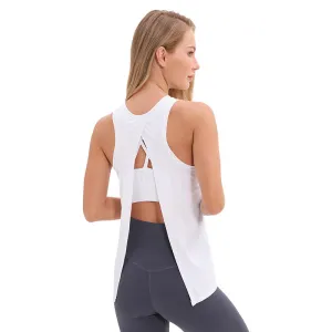 Sexy Back Gym  Crop Tank Top Dry Fast Workout Women TOP