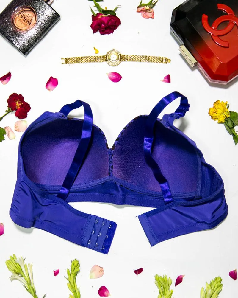 Sexy Cheetah Print Plus Size Bra - Lavender