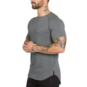 short sleeve cotton bodybuilding muscle tshirt