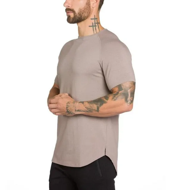short sleeve cotton bodybuilding muscle tshirt