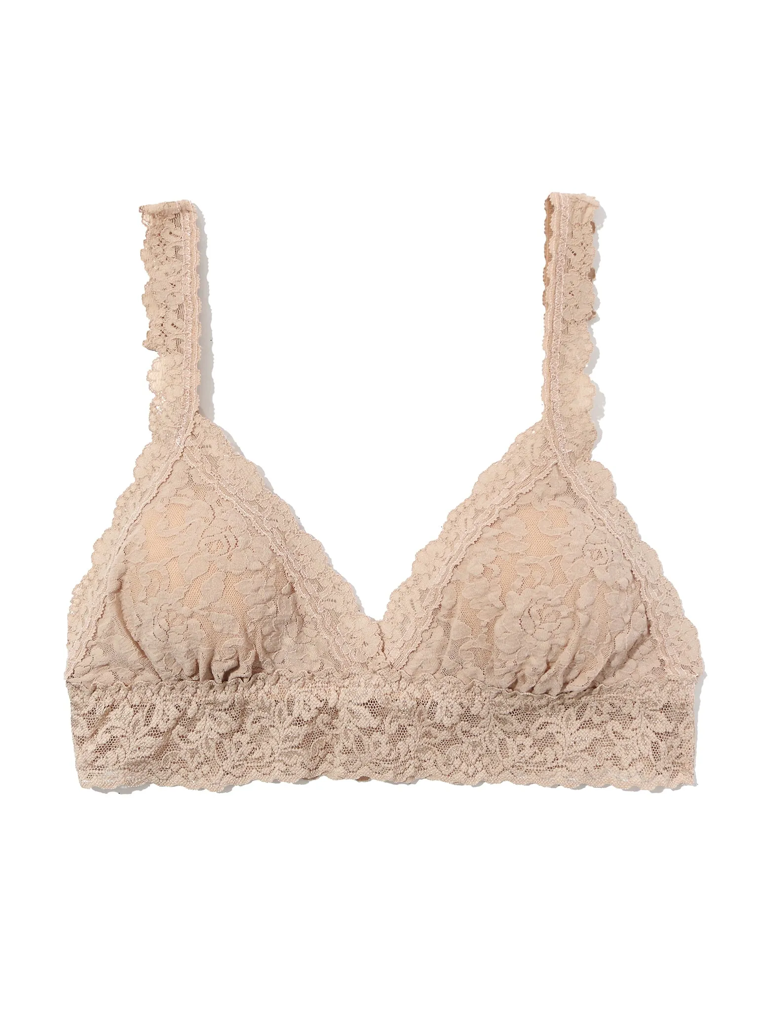 Signature Lace Crossover Bralette Chai