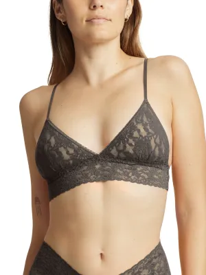 Signature Lace® Padded Triangle Bralette Granite Grey