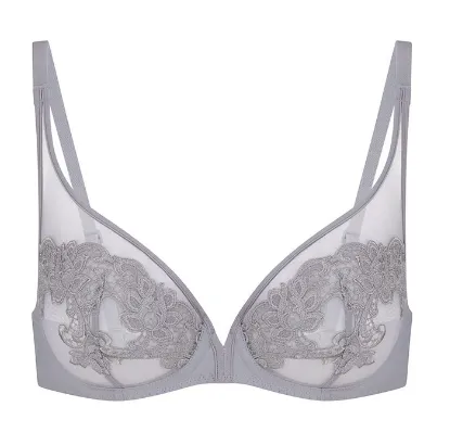 Simone Perele Saga Plunge Full Cup-15C319 Secret Grey/ Black/ White