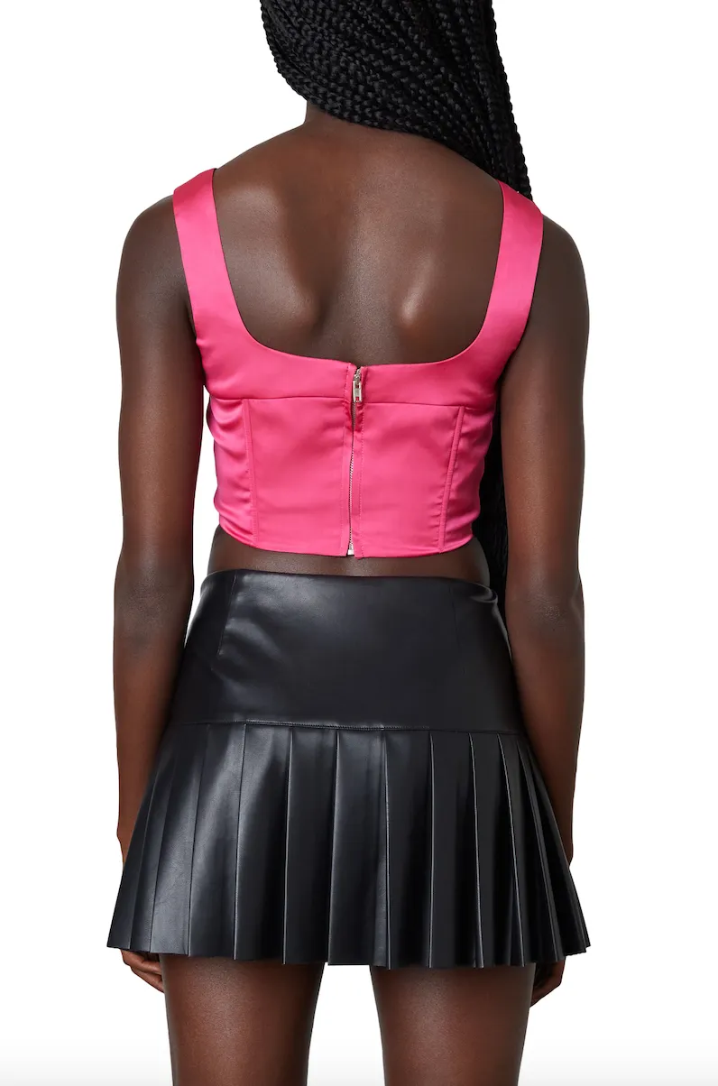 Sleeveless Corset Crop Top