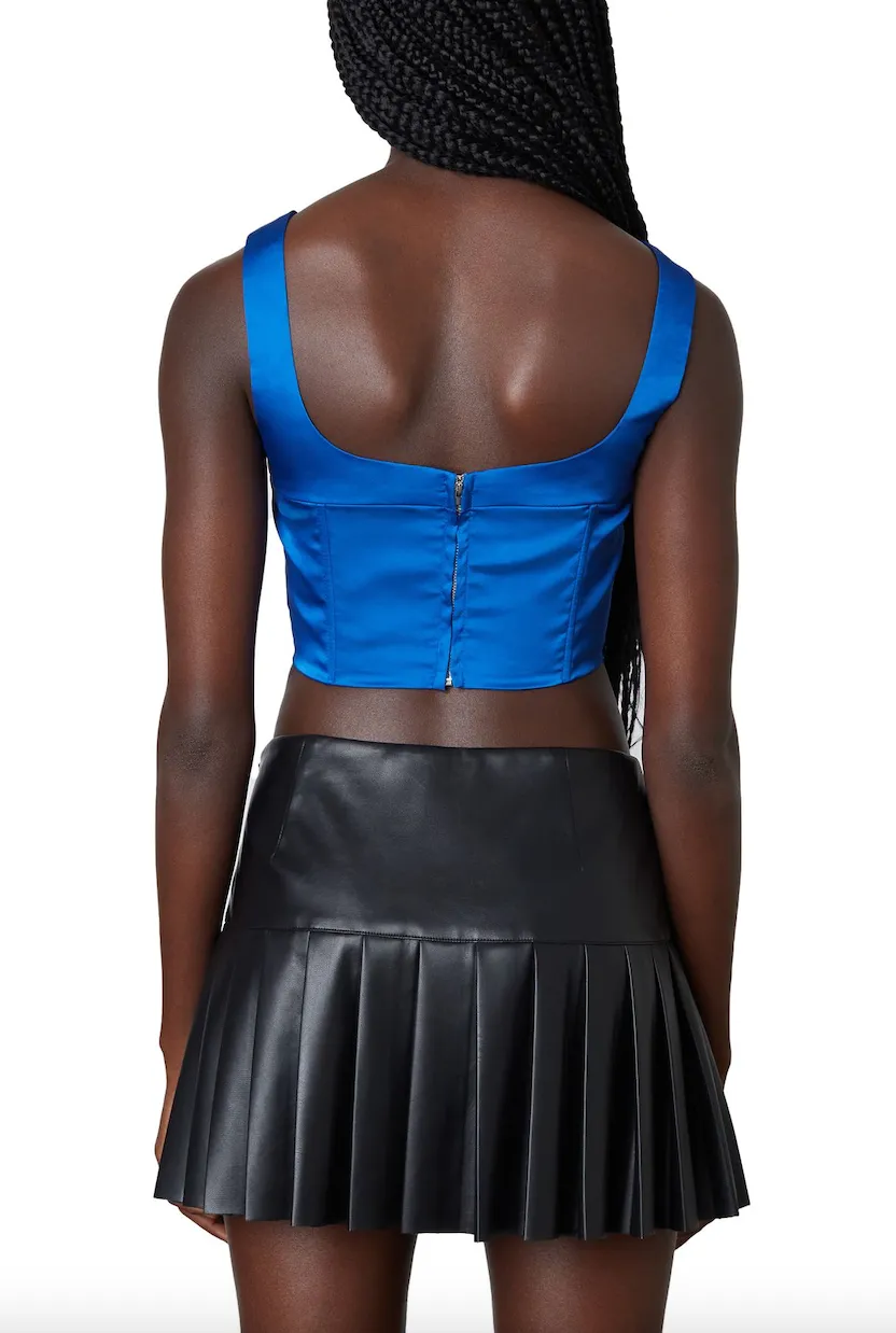 Sleeveless Corset Crop Top