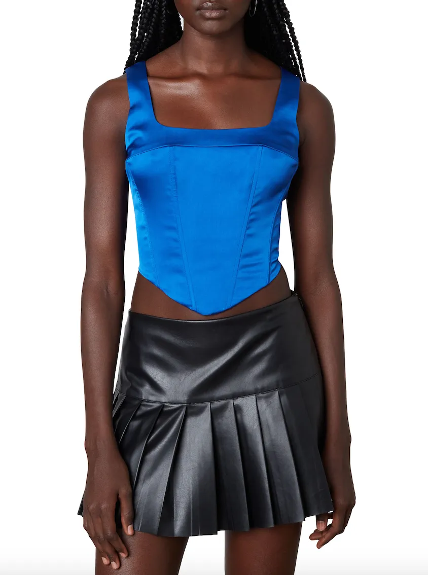 Sleeveless Corset Crop Top