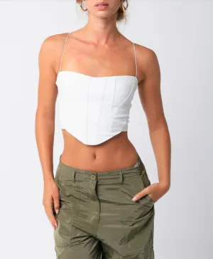 Sleeveless Corset Style Crop Top