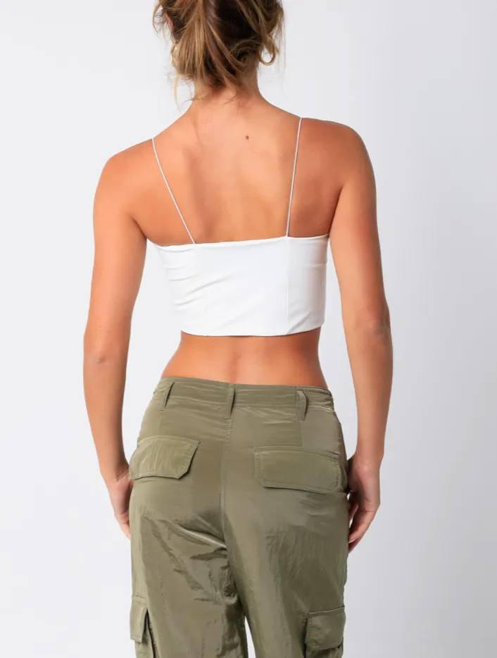 Sleeveless Corset Style Crop Top