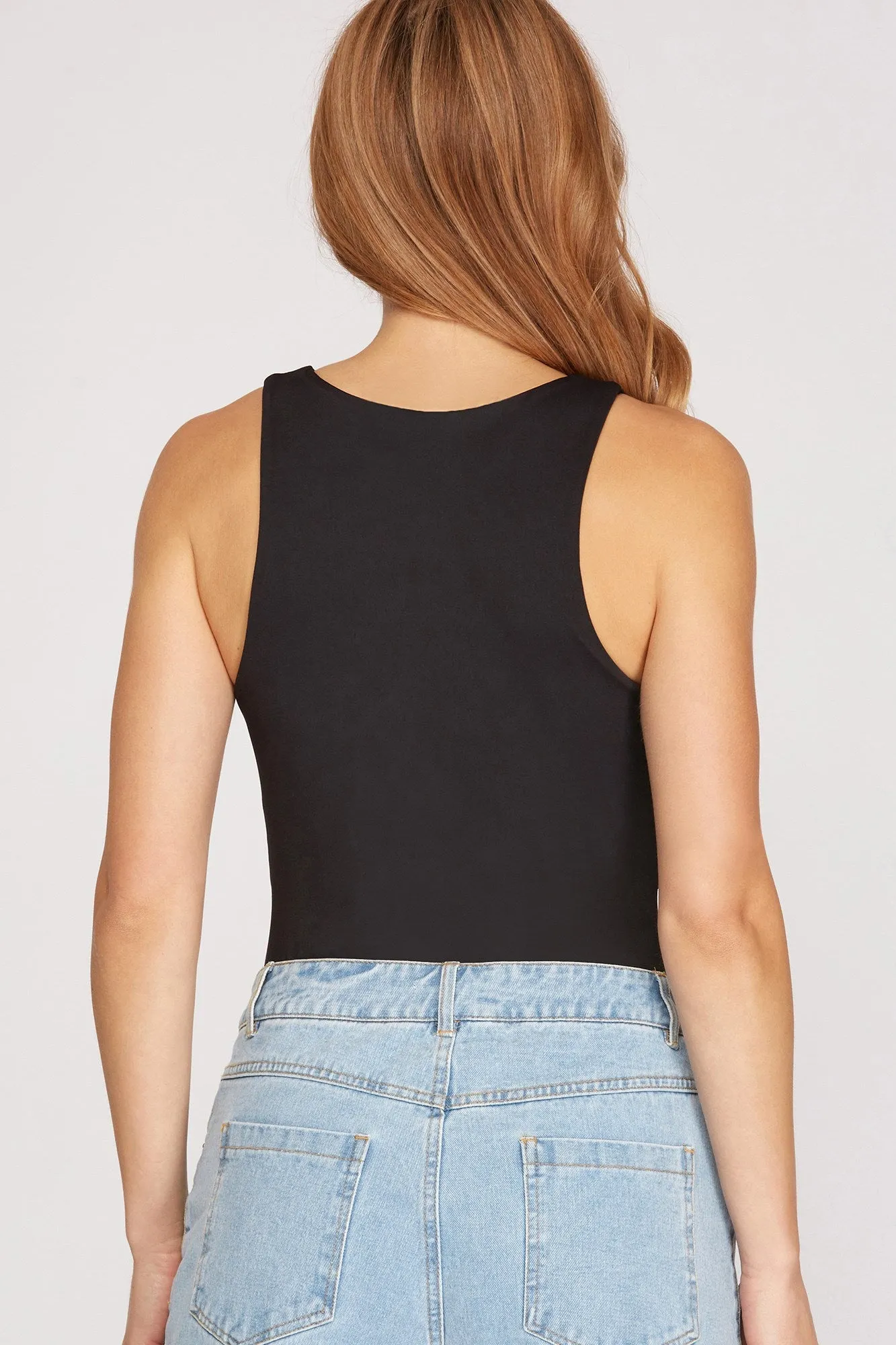 Sleeveless Crew Neck Bodysuit - Multiple Colors