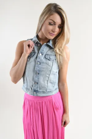 Sleeveless Denim Jacket
