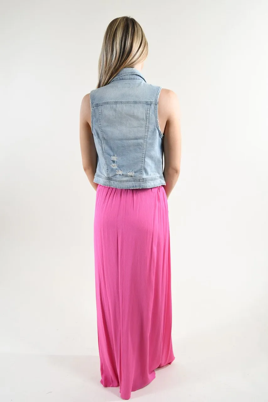 Sleeveless Denim Jacket