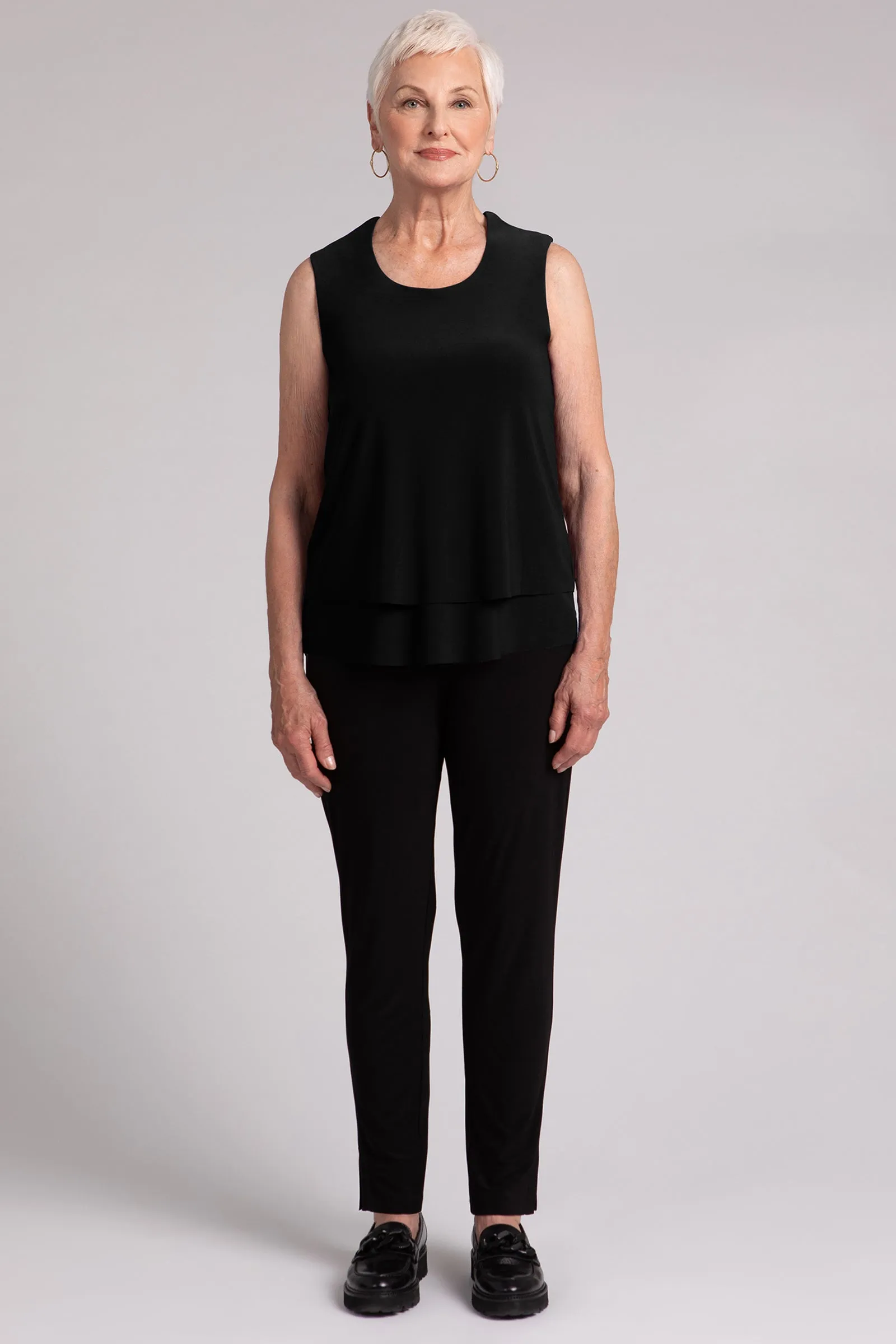 Sleeveless Double Layer Shell