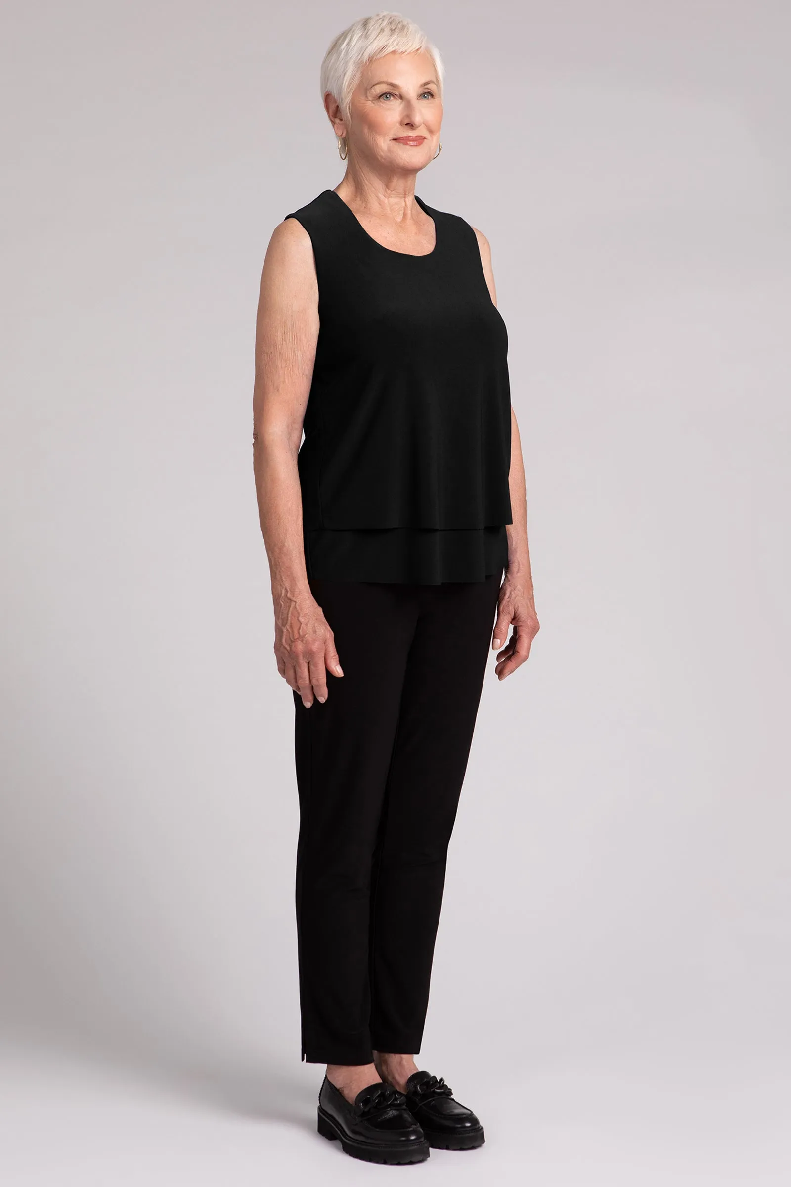 Sleeveless Double Layer Shell