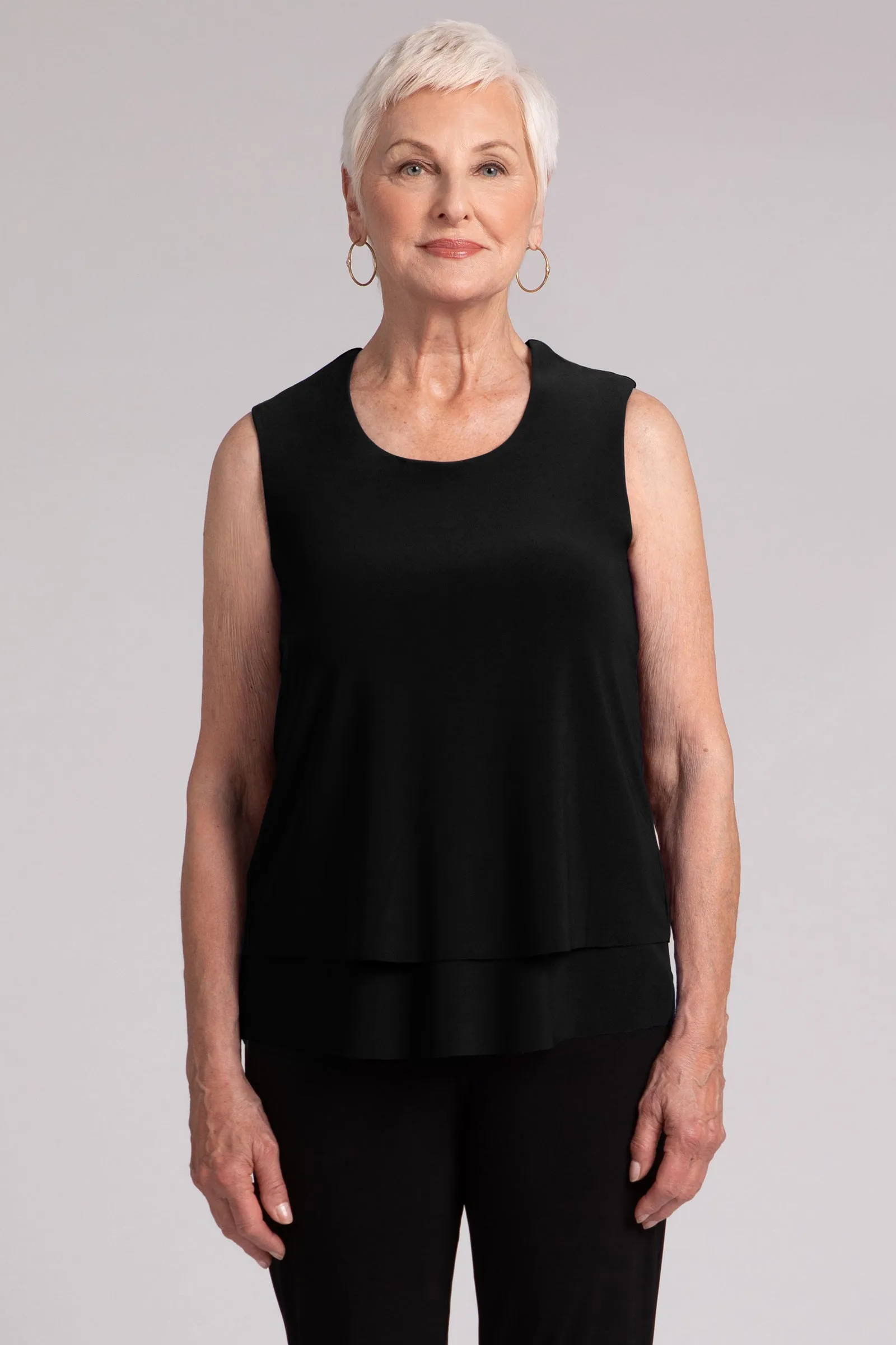 Sleeveless Double Layer Shell