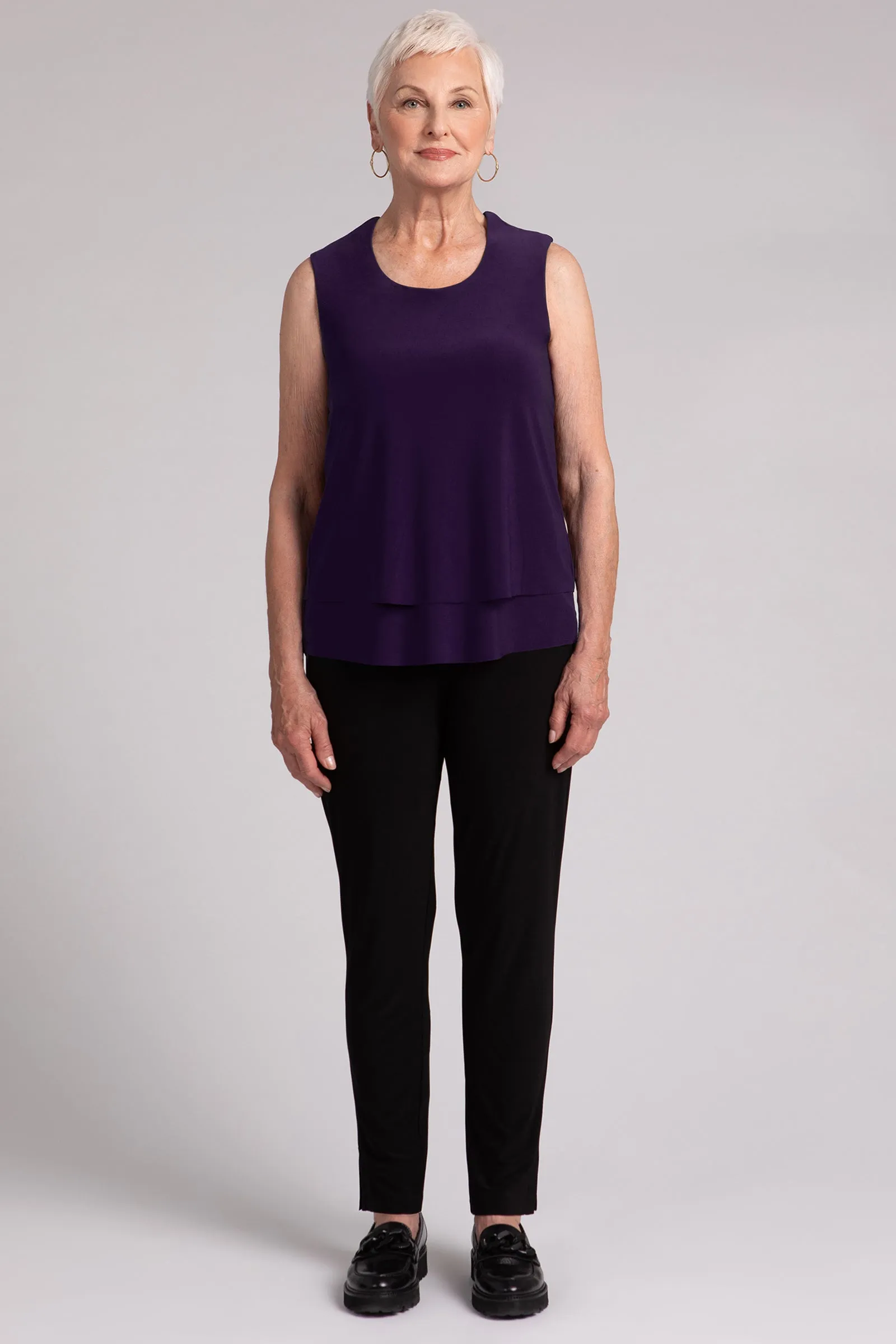 Sleeveless Double Layer Shell