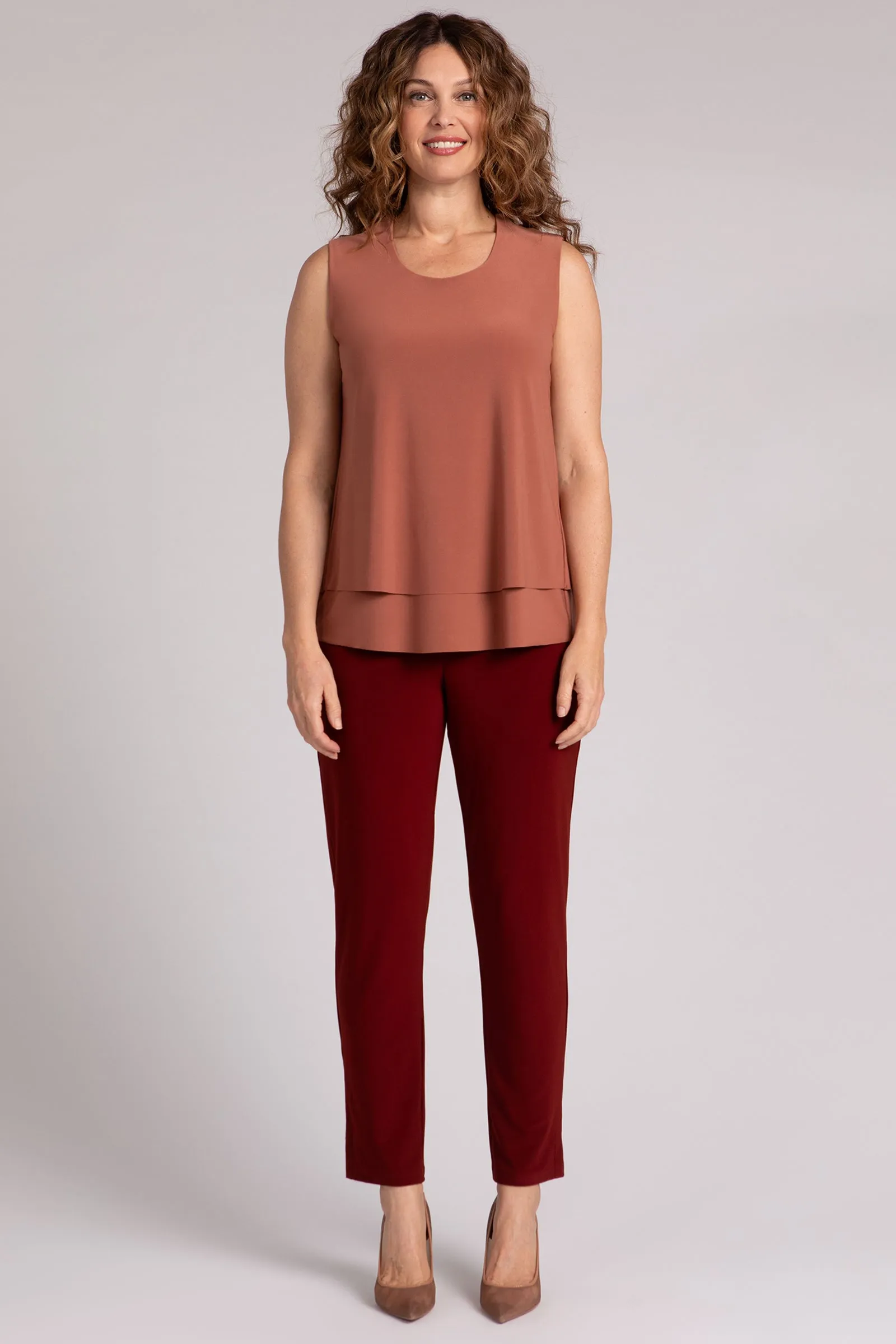 Sleeveless Double Layer Shell