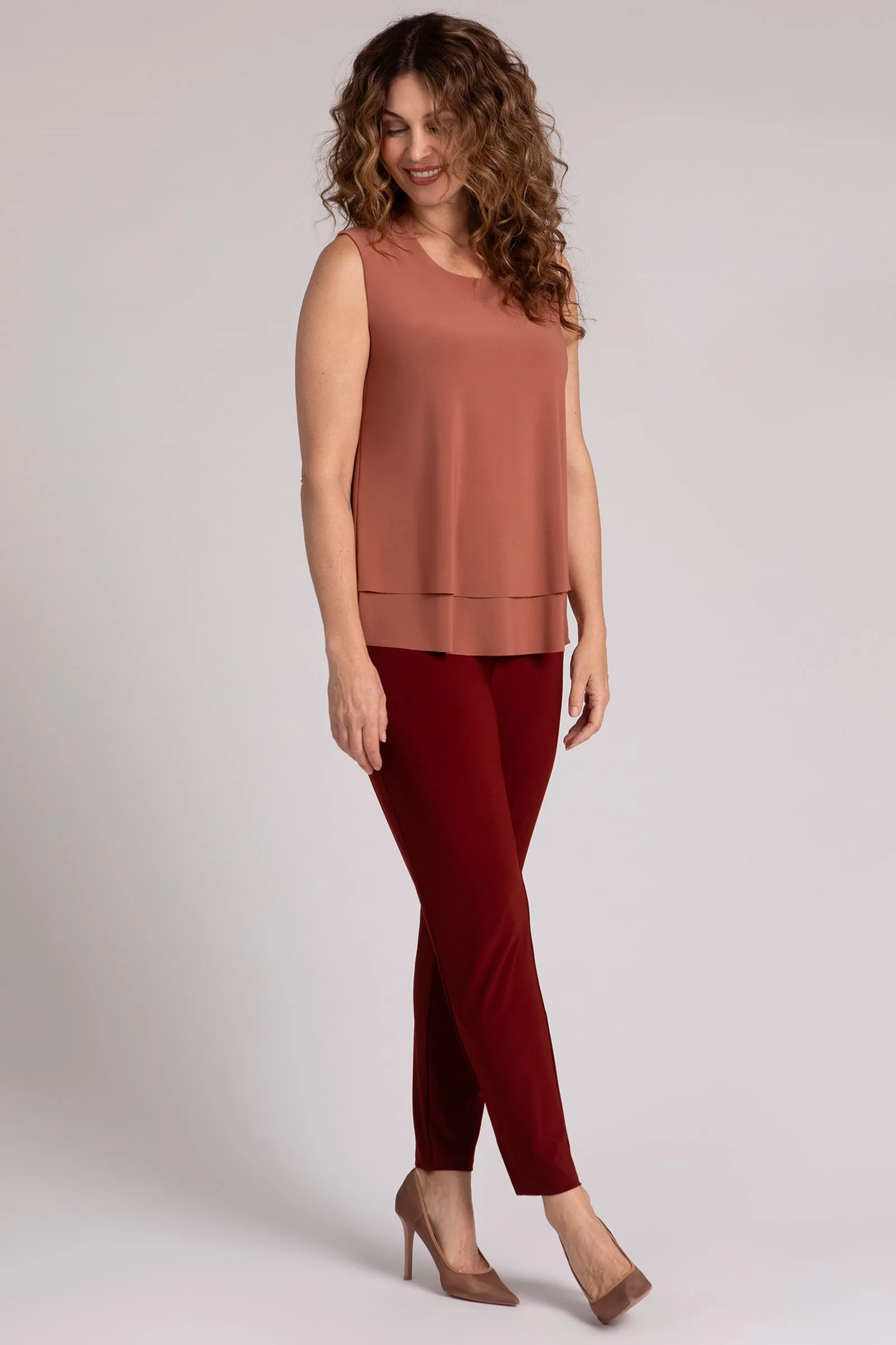 Sleeveless Double Layer Shell