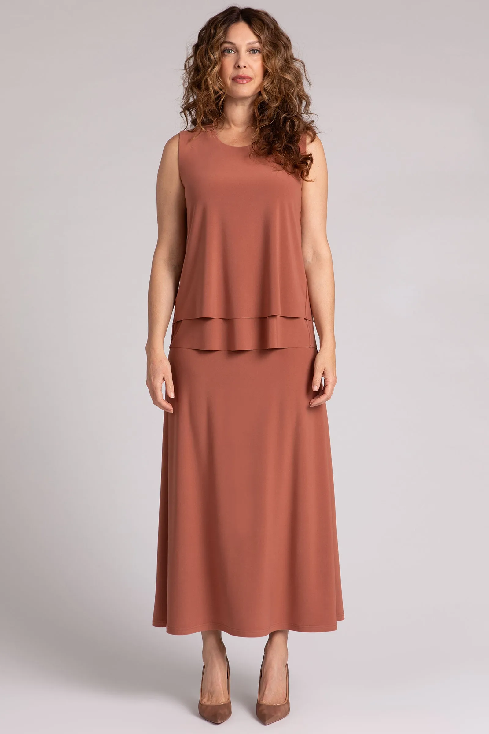 Sleeveless Double Layer Shell