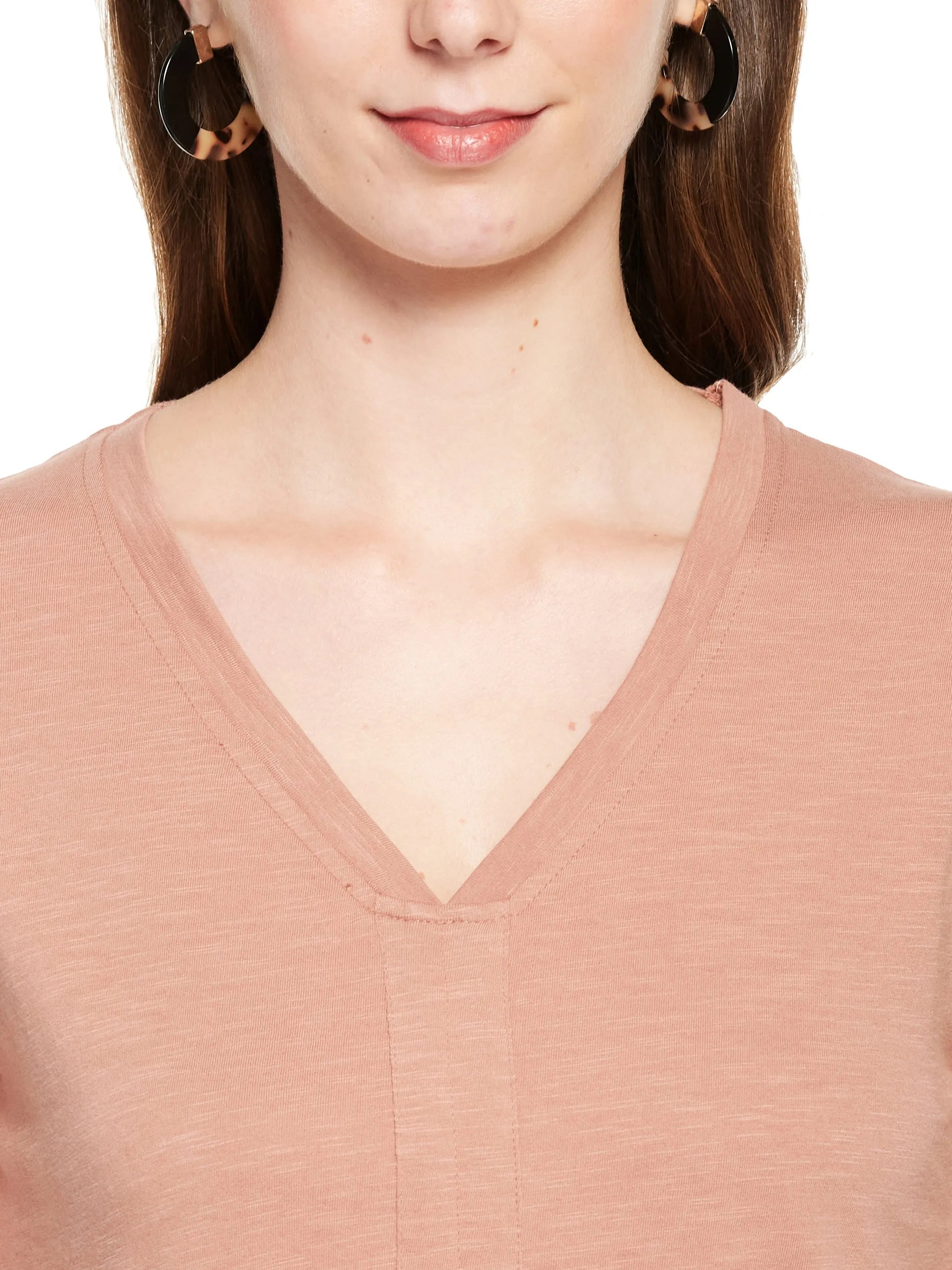 Sleeveless Drawstring Cotton Slub Tee