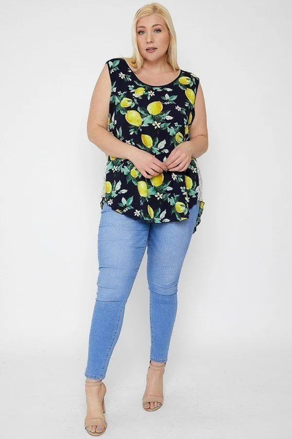 Sleeveless High-low Hemline Top