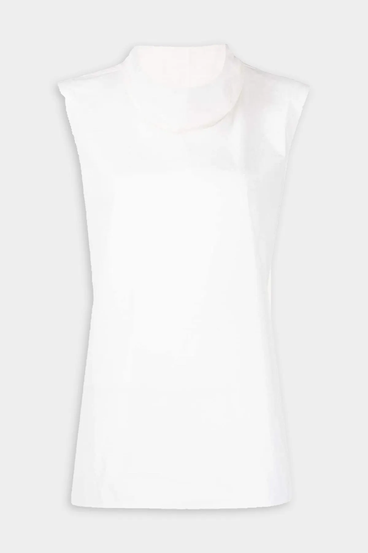 Sleeveless Turtleneck in White