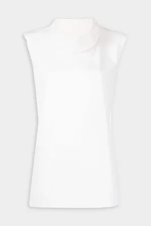 Sleeveless Turtleneck in White