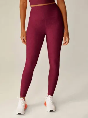 Spacedye Caught In The Midi Leggings In Bordeaux Heather