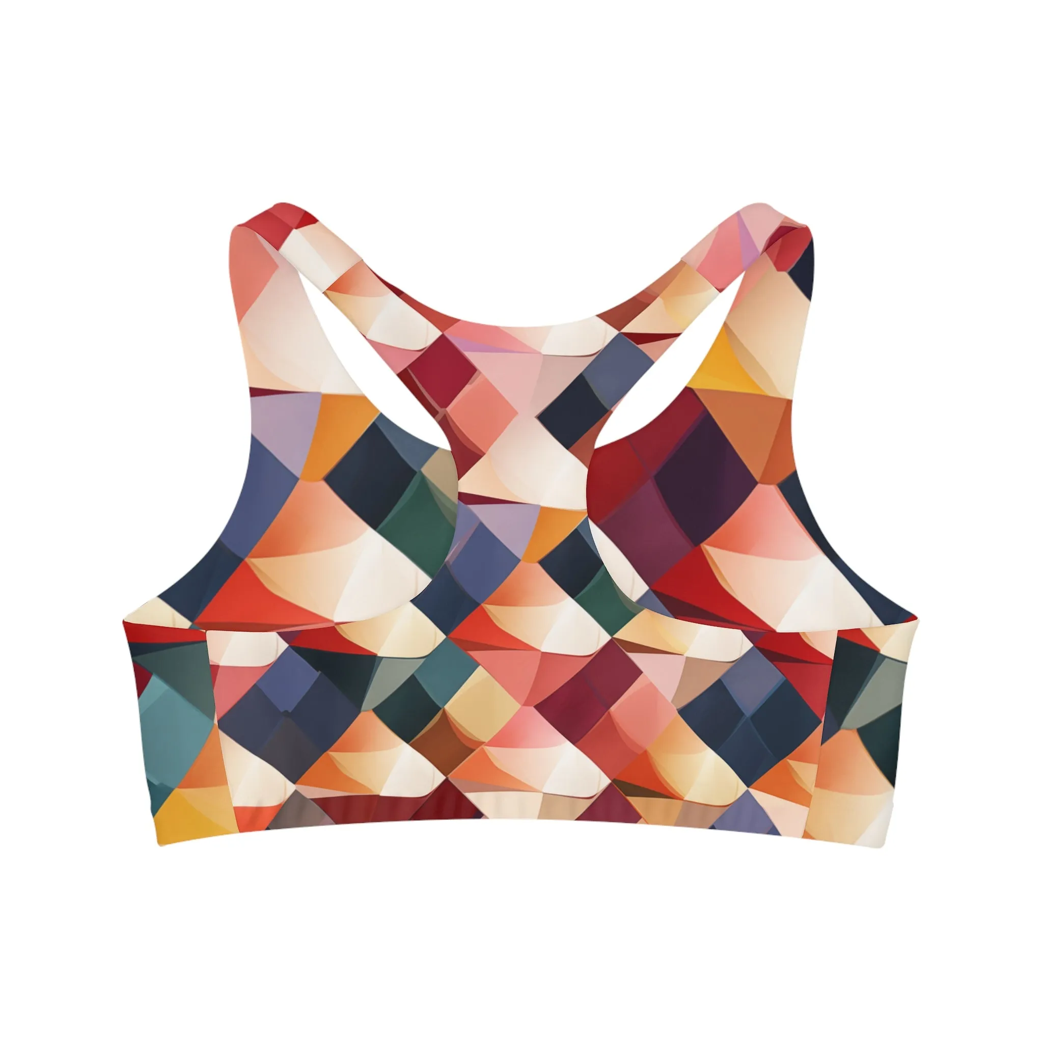 Sports Bra - Parisian Harlequin Pattern