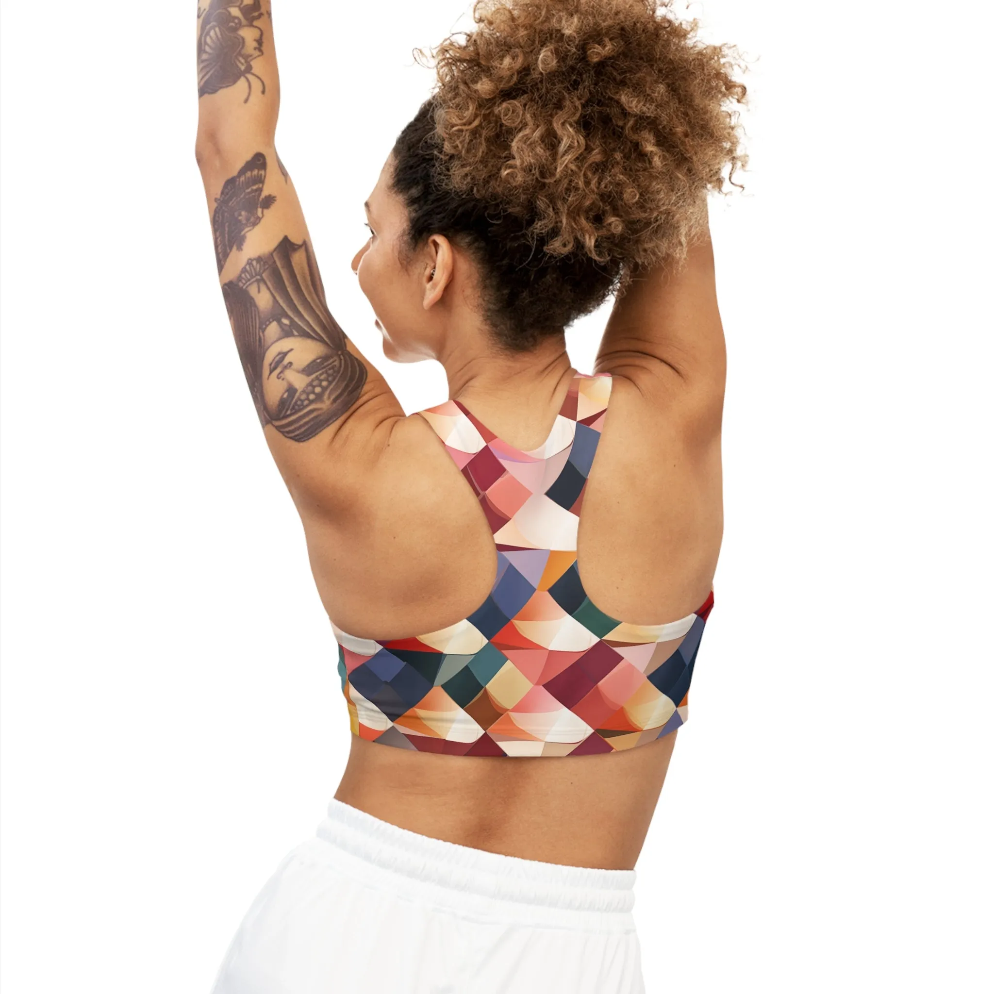 Sports Bra - Parisian Harlequin Pattern