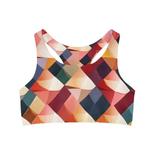 Sports Bra - Parisian Harlequin Pattern