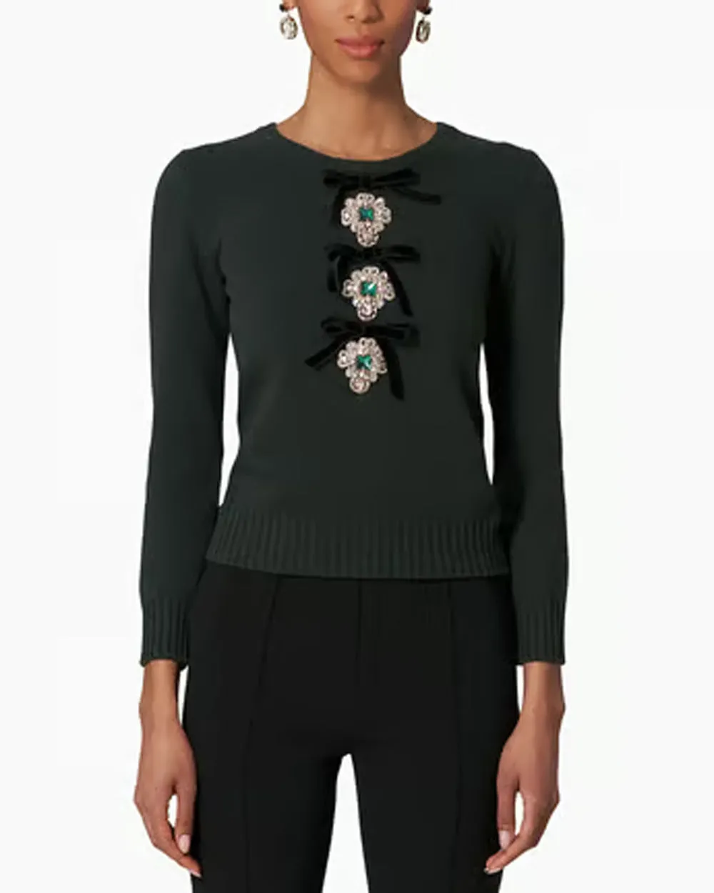 Spruce Embroidered Crewneck Sweater