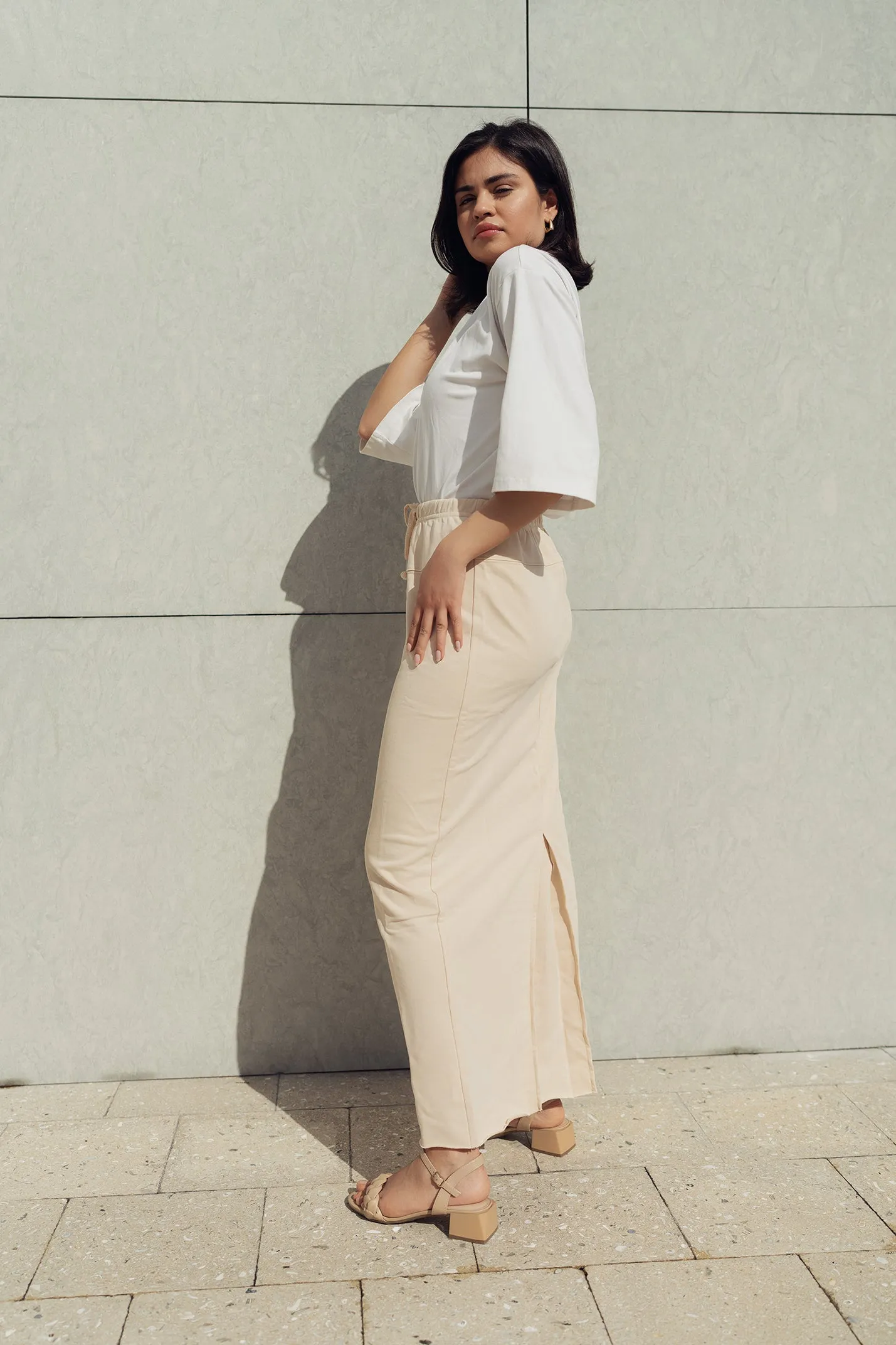 STRAIGHT JERSEY SKIRT