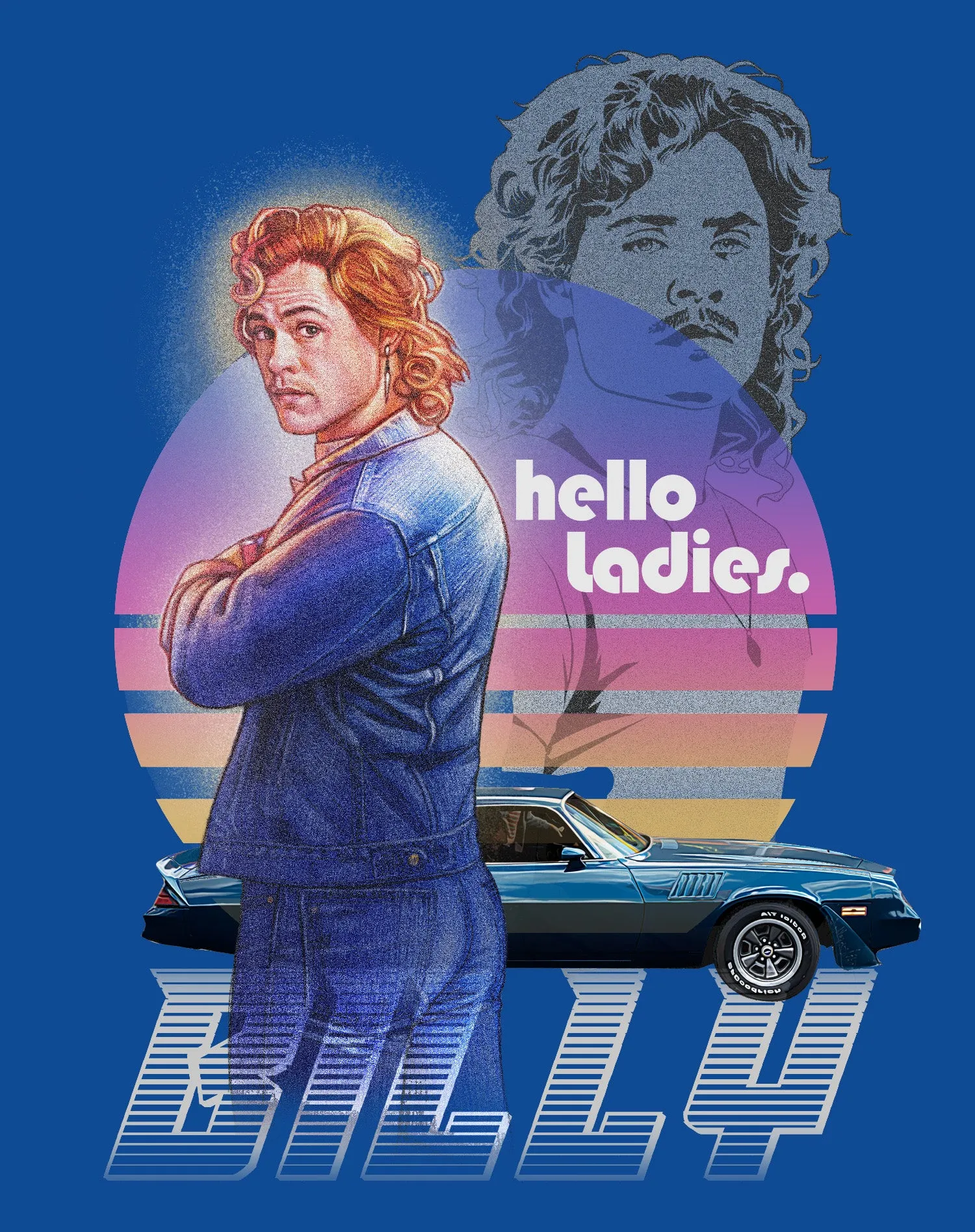 Stranger Things Retro Billy Muscle Car Pose Hello Ladies Original Men's T-Shirt