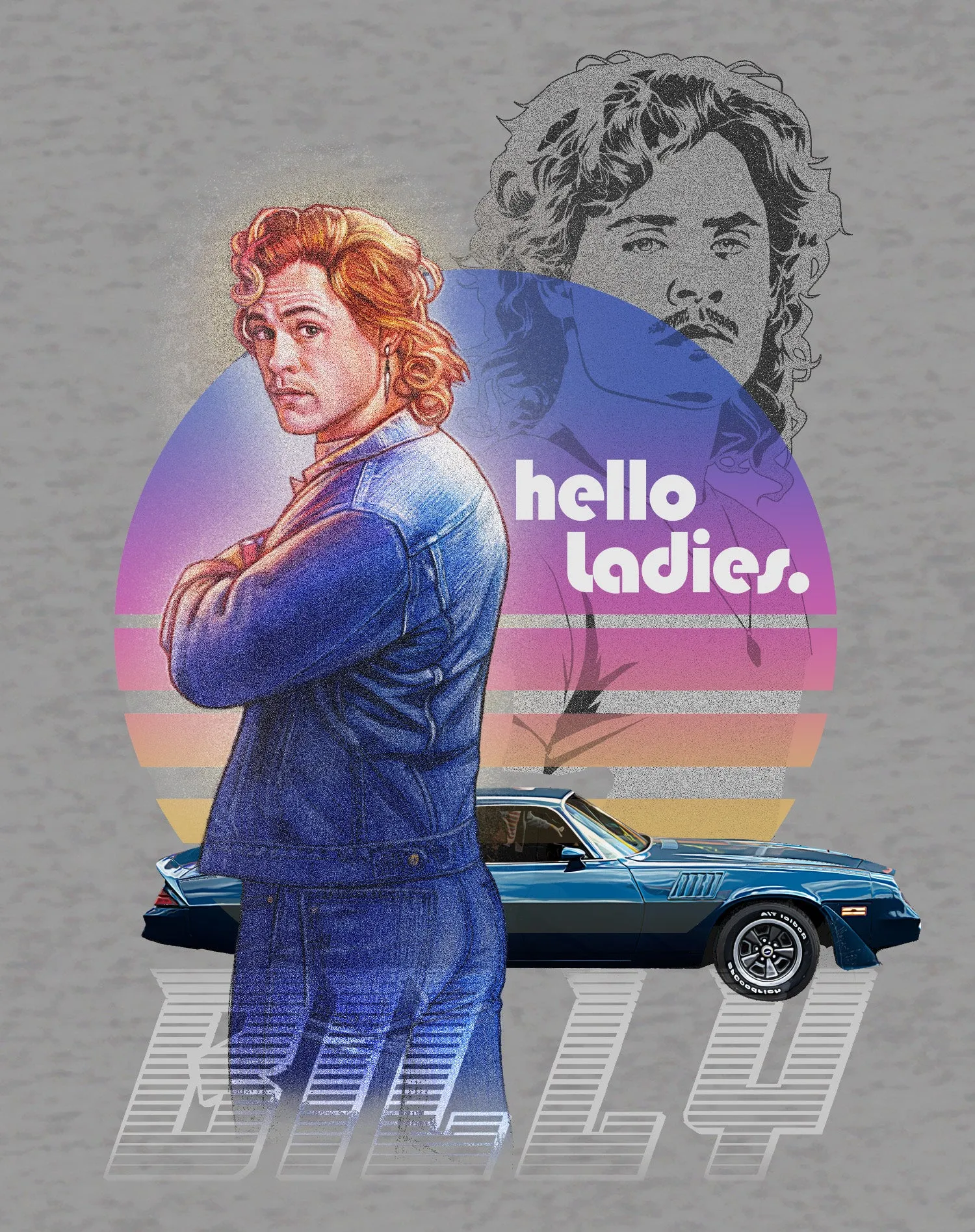 Stranger Things Retro Billy Muscle Car Pose Hello Ladies Original Men's T-Shirt