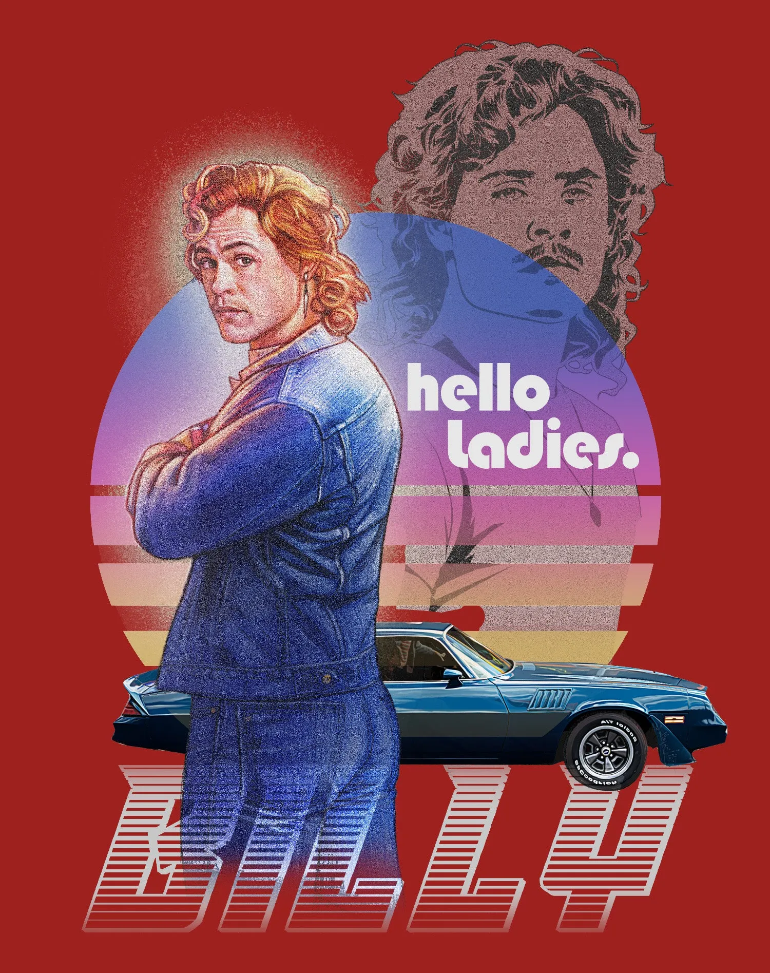 Stranger Things Retro Billy Muscle Car Pose Hello Ladies Original Men's T-Shirt