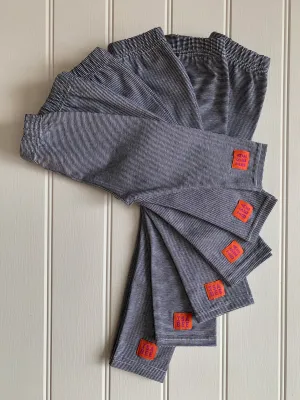 Stripy Leggings - Fine Stripe Blue