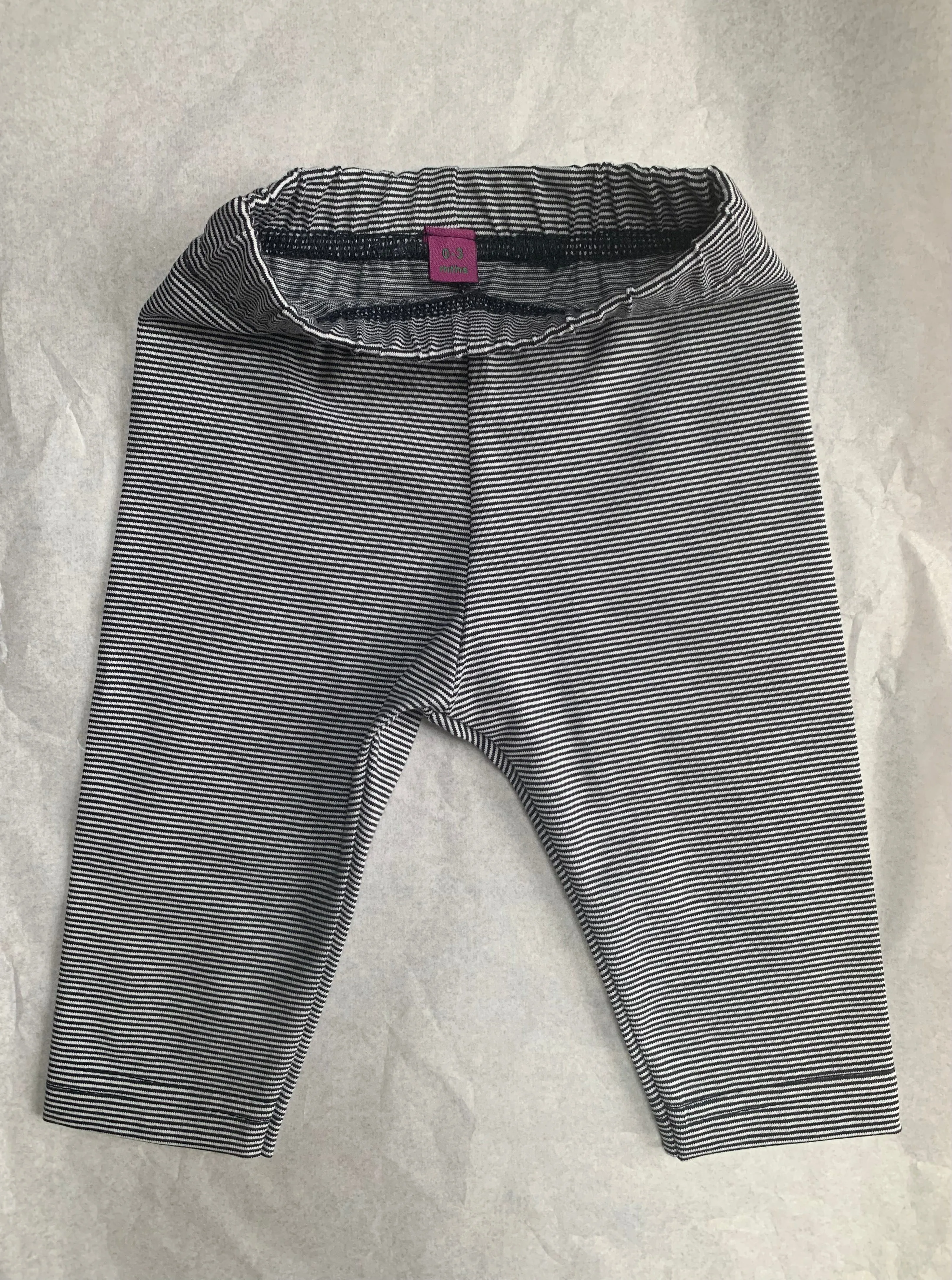 Stripy Leggings - Fine Stripe Blue