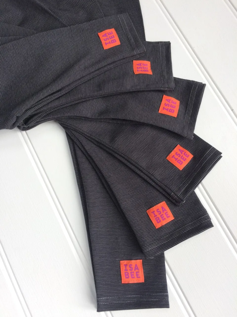 Stripy Leggings - Fine Stripe Grey