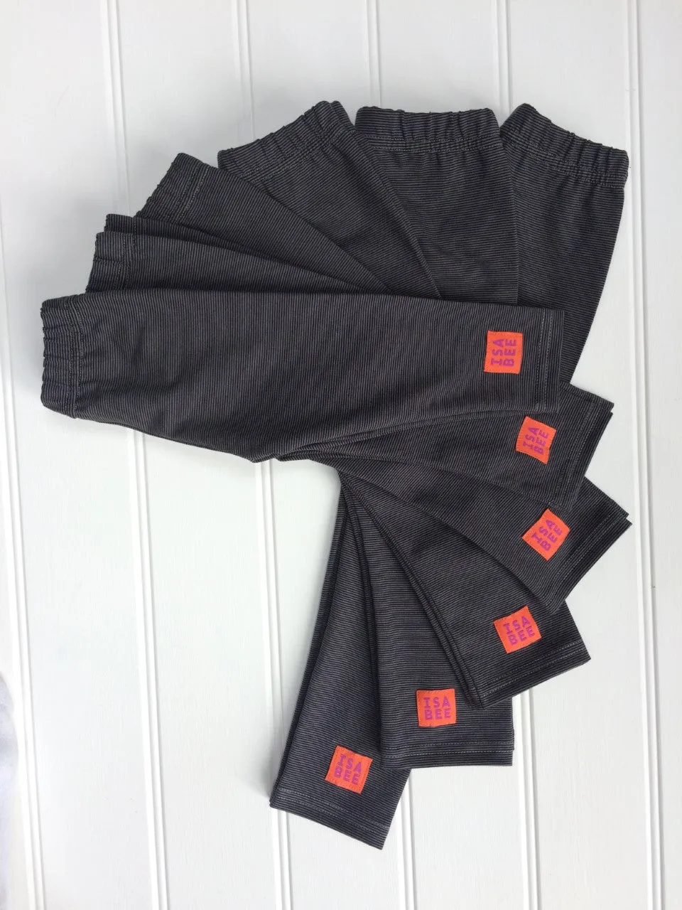 Stripy Leggings - Fine Stripe Grey