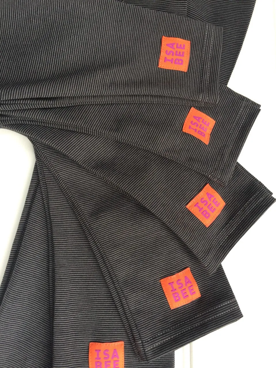 Stripy Leggings - Fine Stripe Grey