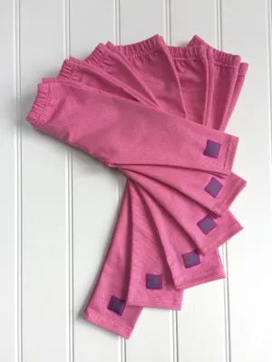 Stripy Leggings - Fine Stripe Pink