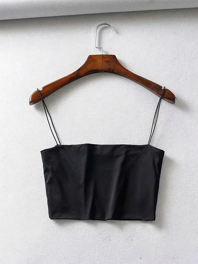 Summer Women's Sleeveless Crop Top - Sexy Elastic Cotton Camis, Short Tank Bar