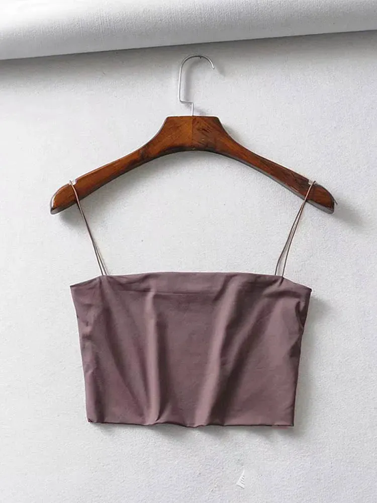Summer Women's Sleeveless Crop Top - Sexy Elastic Cotton Camis, Short Tank Bar