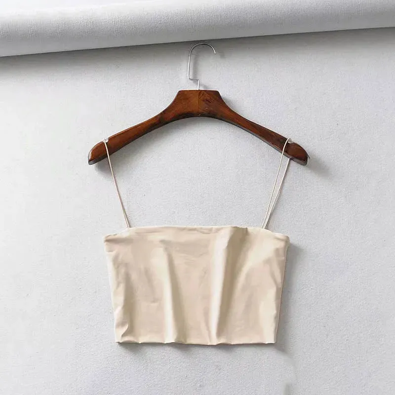 Summer Women's Sleeveless Crop Top - Sexy Elastic Cotton Camis, Short Tank Bar