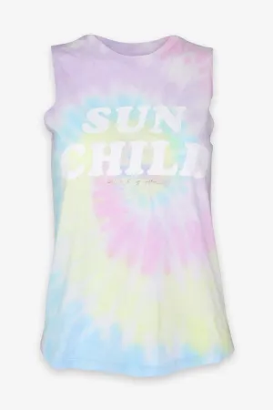 Sun Child Muscle Tank in Paradise Swirl Tie Dye