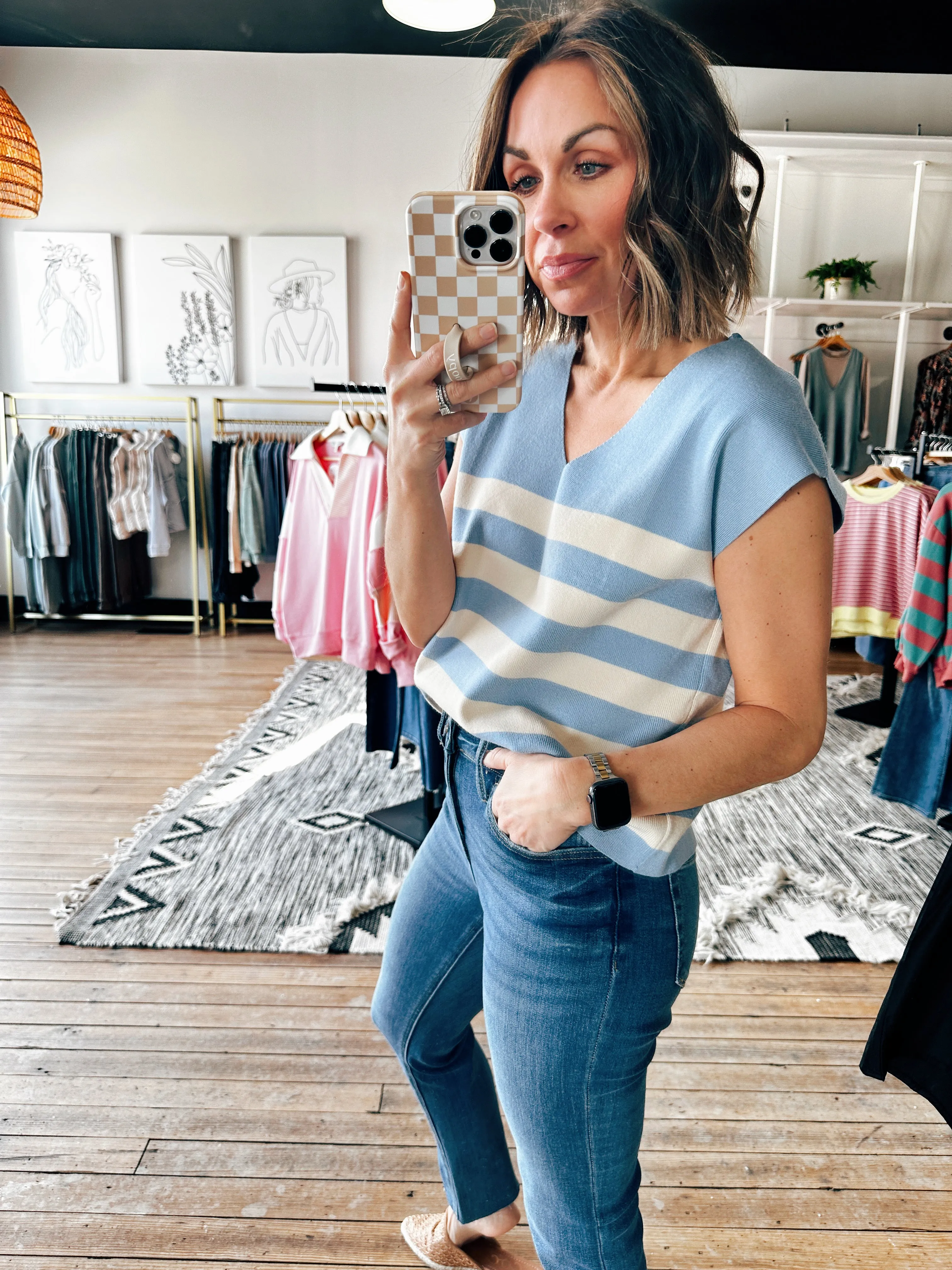 Sunshine Striped Sweater Tank